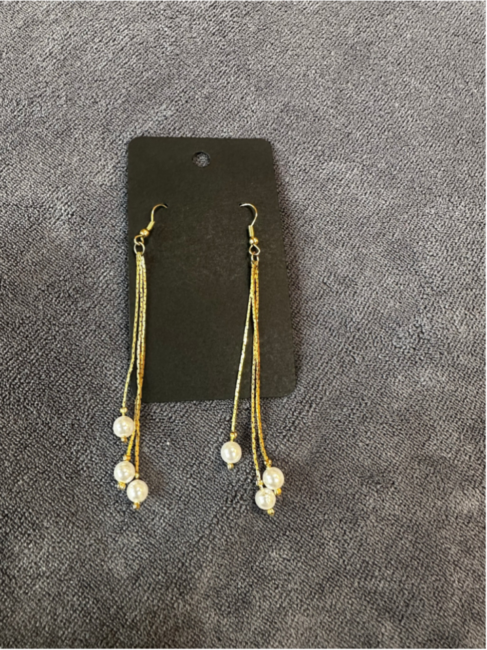Women's Unbranded Gold and White Pearl Dangle Earrings